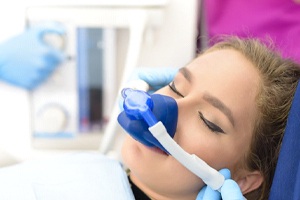 girl receiving nitrous oxide sedation 