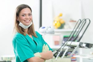 Female dental hygienist